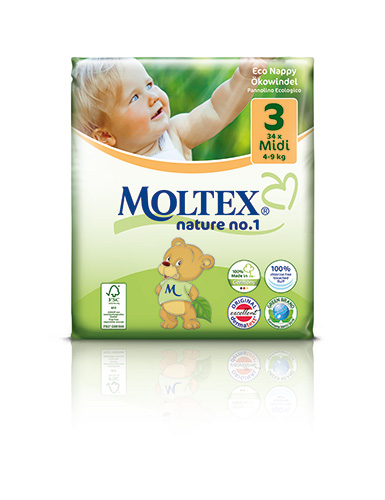 Moltex Couches bébé 3 midi 4-9kg 33pièces